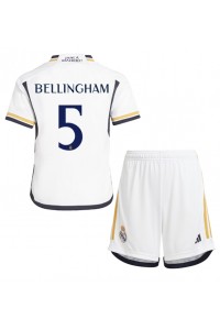 Real Madrid Jude Bellingham #5 Babytruitje Thuis tenue Kind 2023-24 Korte Mouw (+ Korte broeken)